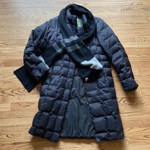 Eddie Bauer Quilted Goose Down Long Trench Coat